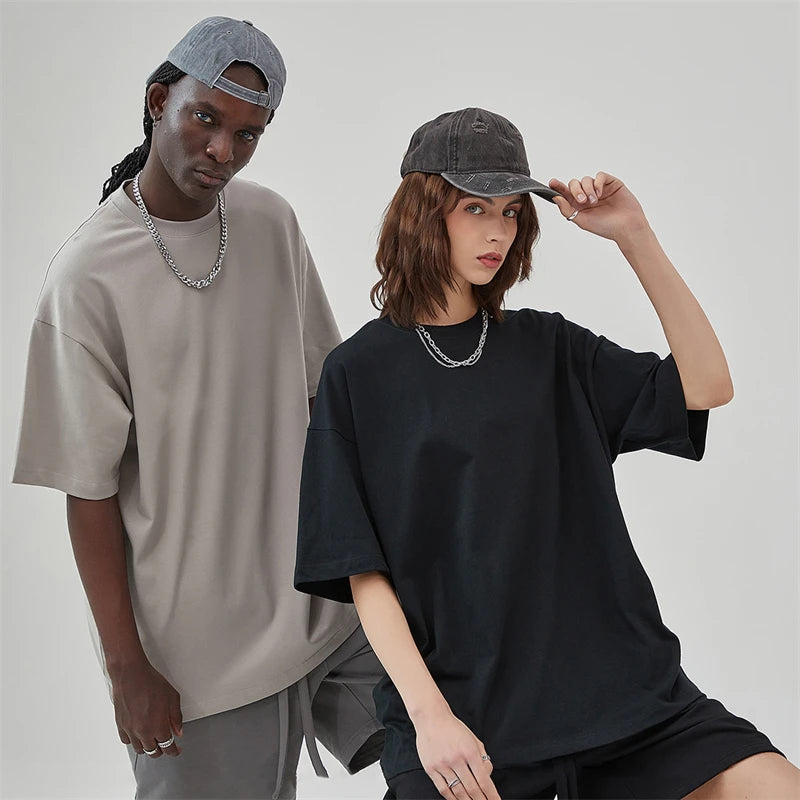 Wholesale Custom Logo 3D Puff Print Plain Graphic Oversized T Shirt 100% Cotton High Quality 300GSM Men's T-shirts