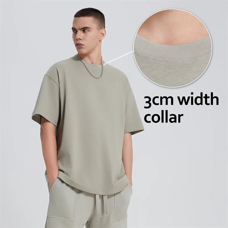 Wholesale Custom Logo 3D Puff Print Plain Graphic Oversized T Shirt 100% Cotton High Quality 300GSM Men's T-shirts