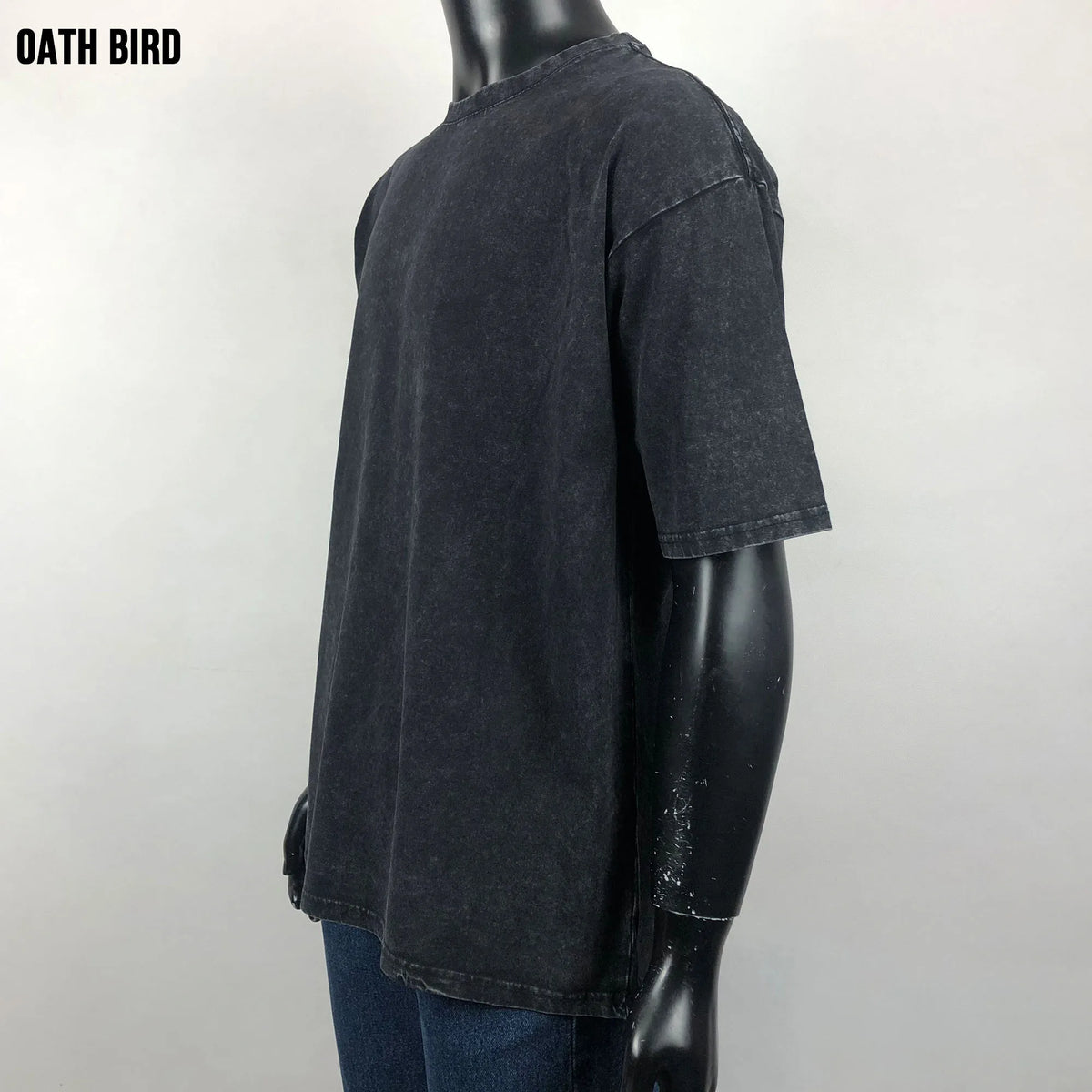 [USA STOCK] 230GSM Acid Wash T Shirt Mens Vintage Streetwear Heavyweight Oversized Drop Shoulder Tee US Warehouse Blanks