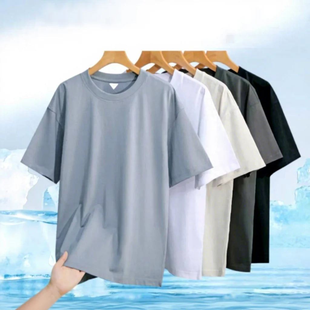Custom Dtg Print Oversized Sorona T-Shirt 260 Gsm Tee Running Cotton Polyester Essentials Women Men Heavy Weight T-shirts